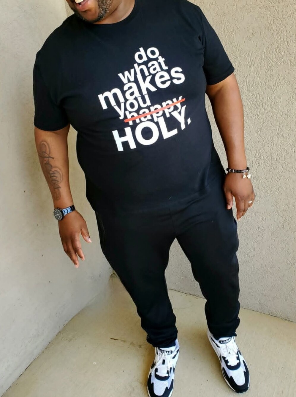 Do What Makes You Holy Black Graphic Tee - Mens